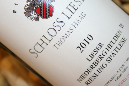 2010 Lieser NIEDERBERG HELDEN Riesling Spätlese